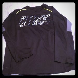 Youth Small Black Nike Long Sleeve DriFit Shirt
